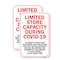 Signmission Limited Store Capacity Due To, 12'' X 18'' 2 Signs, Heavy Gauge Aluminum, 2PK A-1218-2PACK-25455 - alternate 1