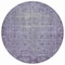 Homeroots 8' Purple Round Oriental Washable Indoor Outdoor Area Rug 607574 - alternate 9