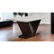Homeroots 64" White And Dark Brown Marble And Solid Manufactured Wood Pedestal Base Dining Table 286018 - alternate 4