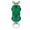 Leviton PlugsandReceptacles, 20A, 125VAC, Grn, Nylon MT563-2SN - alternate 1