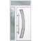Vdomdoors Steel Door Deux 6500 White Sidelight and Transom Window Stainless Inserts Single Modern Painted-W36 DEUX6500EXD-WS-W36+16 x H80+16-Right-hand Inswing - alternate 6