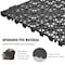 Vevor Interlocking Drainage Floor Mat 12" x 12" PVC Non-Slip Floor Tiles, 55PK KXD-PVSY295-1 - alternate 6