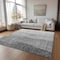 Homeroots 9' X 12' Gray Silver And Charcoal Ombre Washable Indoor Outdoor Area Rug 581808 - alternate 6