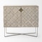 Homeroots 19in Brown and Gold Solid Wood and Metal Accent Cabinet With Two Doors 727713 - alternate 7