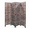 Homeroots 72" Brown Folding Four Panel Screen Room Divider 379903 - alternate 1