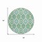 Homeroots 8' Sage Ivory And Teal Blue Round Floral Medallion Washable Indoor Outdoor Area Rug 614631 - alternate 5
