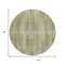 Homeroots 8' Khaki And Olive Green Round Striped Washable Indoor Outdoor Area Rug 631541 - alternate 5