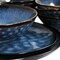 Elama Lucca 20 Piece Round Stoneware Triple Bowl Dinnerware Set in Reactive Glaze Blue ELM-LUCCA - alternate 8