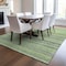 Homeroots 10' X 14' Artichoke Green And Olive Green Striped Washable Indoor Outdoor Area Rug 577792 - alternate 8