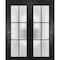 Sartodoors Sliding Closet Bypass Doors with Hardware Planum 2122 Black 56x96 (2* 28x96) Solid Core PLANUM2122DBD-BLK-56 x 96 (2* 28x96) - alternate 1