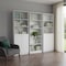 Homeroots Set of Three White Wood Five Tier Modular Bookcase with Four Doors, 3PK 546620 - alternate 5