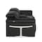 Homeroots 86in Black Italian Leather Power Reclining Loveseat With Storage 720526 - alternate 10