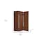 Homeroots 72" Brown Wood Folding Three Panel Screen Room Divider 274745 - alternate 5