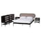 Baxton Studio Shirin Mid-Century Beige Fabric and Black Wood Queen 5-Piece Bedroom Set 255-14152-14151-14150-14149-14149-ZORO - alternate 1