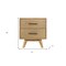 Homeroots 24" Solid Wood and Wood Two Drawer Nightstand 473036 - alternate 6