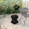 Leisuremod Onyx Twisted Square Fiberstone Side Table, Tree Bark Texture, Fully Assembled OST14BL - alternate 10