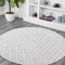 Jonathan Y Peralta Moroccan Diamond Ivory 5 ft Round Indoor/Outdoor Area Rug IBZ103D-5R - alternate 1