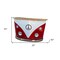 Homeroots 60in Red and White Metal and Wood Peace Van Bar Server 471932 - alternate 5
