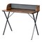Homeroots 39" Brown and Black Wood and Metal X-Shape Computer Desk 568037 - alternate 6