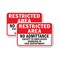 Signmission Restricted Area No Admittance Except To Employees Worki, 18'' X 24'', Heavy Gauge Aluminum, 2PK A-1824-2PACK-2731 - alternate 1