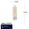 Bulbrite LED Filament, 1.8 Watt Dimmable T5 Light Bulb, Frost Glass Finish, G4 Base, 2700K, 140 Lumens, 4PK 862039 - alternate 5