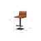 Homeroots Orange and Black Faux Leather and Metal Low Back Adjustable Height Bar Chair 555016 - alternate 6
