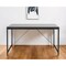 Homeroots 47" Black Wood and Stainless Steel Writing Desk 524925 - alternate 8