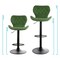 Elama Vintage Faux Leather Adjustable Bar Stool in Green with Black Base ELM-799-45-GRN - alternate 7