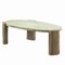 Homeroots 47" Beige and Oak Distressed Cement Oval Coffee Table 572275 - alternate 9