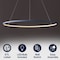 Jonathan Y Brice 35" Modern Contemporary Metal Round Dimmable Integrated LED Pendant, Blue JYL7220D - alternate 12