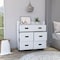 Homeroots 34" White Five Drawer Dresser 544016 - alternate 6