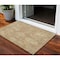 Homeroots 3' X 5' Khaki And Brown Damask Washable Indoor Outdoor Area Rug 603737 - alternate 1