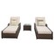 Homeroots 78" Set of Two Brown Indoor Outdoor Chaise Lounge with Beige Cushion, 2PK 372317 - alternate 5