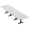 Skutchi Designs 16 Person Conference Table With Power Unit | 16' Arc Rectangle Table | Harmony Series HAR-AREC-48X192-T.BK-U779-NA - alternate 1