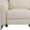 Homeroots 65in Cream and Silver Italian Leather Power Reclining Loveseat 720522 - alternate 7