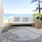 Homeroots 8' Gray Charcoal And Beige Round Abstract Washable Indoor Outdoor Area Rug 588524 - alternate 7