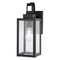 Vaxcel Clinton Matte Black Outdoor Wall Sconce Light Clear Glass Shade, Dimmable T0808 - alternate 1