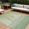 Homeroots 10' X 14' Green And Gold Nautical Washable Indoor Outdoor Area Rug 631040 - alternate 1