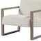 Homeroots 28" Off White and Ash Gray Fabric Lounge Chair 554193 - alternate 6