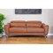 Homeroots 80" Brown Genuine Leather Sofa With Silver Legs 480920 - alternate 5