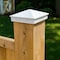 Nuvo Iron 6-in x 6-in WHITE ALUMINUM ORNAMENTAL PYRAMID POST CAP PCP03-WEC - alternate 6