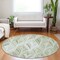 Homeroots 8' Sage Artichoke Green And Mint Green Round Geometric Washable Indoor Outdoor Area Rug 589244 - alternate 8