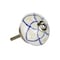 Homeroots Set of Eight Blue And Cream Ceramic And Metal Drawer Pull Knobs, 8PK 544441 - alternate 3