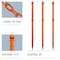 Mr. Chain Safety Orange Light Duty Ground Poles and Chain Kit 70312-6 - alternate 1