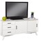 Homeroots 64in White Mahogany Solid Wood Enclosed and Open Storage TV Stand 404263 - alternate 6
