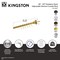 Kingston Brass 38"-60" Stainless Steel Adjustable Shower Curtain Rod with Rings, Brushed Brass SCC2817 - alternate 2