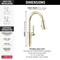 Delta Renaldi Single Handle Pull-Down Kitchen Faucet Lumicoat Polished Nickel 9184-PN-PR-DST - alternate 6
