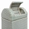 Happimess Darla 14.27-Gallon All-Weather Wicker/Metal Swing Top Hideaway Outdoor Trash Can, Mint Blue/White HPM1201C - alternate 8