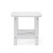 Homeroots 15" White Plastic Outdoor Side Table 543740 - alternate 9