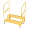 Vestil Adjust Step Stand, 2 Step, Handrail, 36x23, 43.125 Overall Height, Steel, Yellow ASP-36-HR - alternate 1